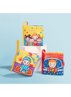 Generic Jollybaby Baby Cloth Book Animal Tail Book Early Education Cloth Book Hiding Cat Baby Toys 0-3 Years Old Can't Be Torn-Color:Glacier Tail Book (English)  - Image 4