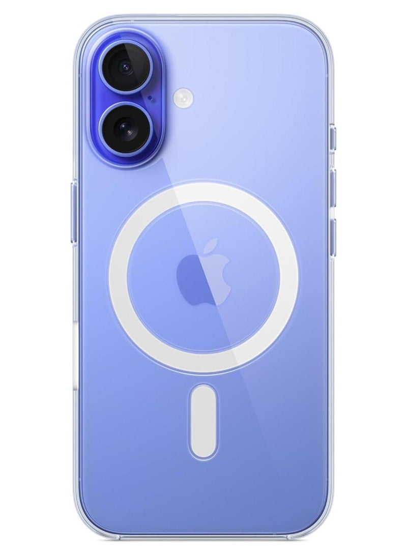 جراب لهاتف iPhone 16 مع أقوى مغناطيس MagSafe، حماية عسكرية مقاومة للصدمات، مقاوم للخدش، جراب هاتف رفيع ورفيع مقاوم للصدمات لهاتف iPhone 16 - شفاف (مغناطيسي للغاية) - Image 1