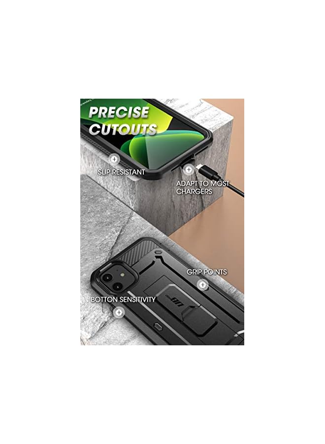 SupCase Unicorn Beetle Pro Series Case Designed for iPhone 11 6.1 Inch (2019 Release), Built-In Screen Protector Full-Body Rugged Holster Case (Black) - Image 4