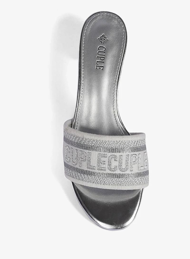 Cuple Light Grey Ladies Festive Heeled Sandals for Women | Best Price UAE