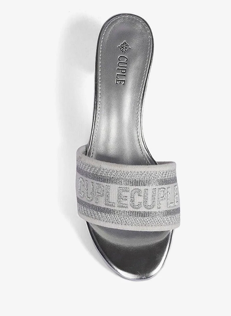 Cuple Light Grey Ladies Festive Heeled Sandals for Women | Best Price UAE