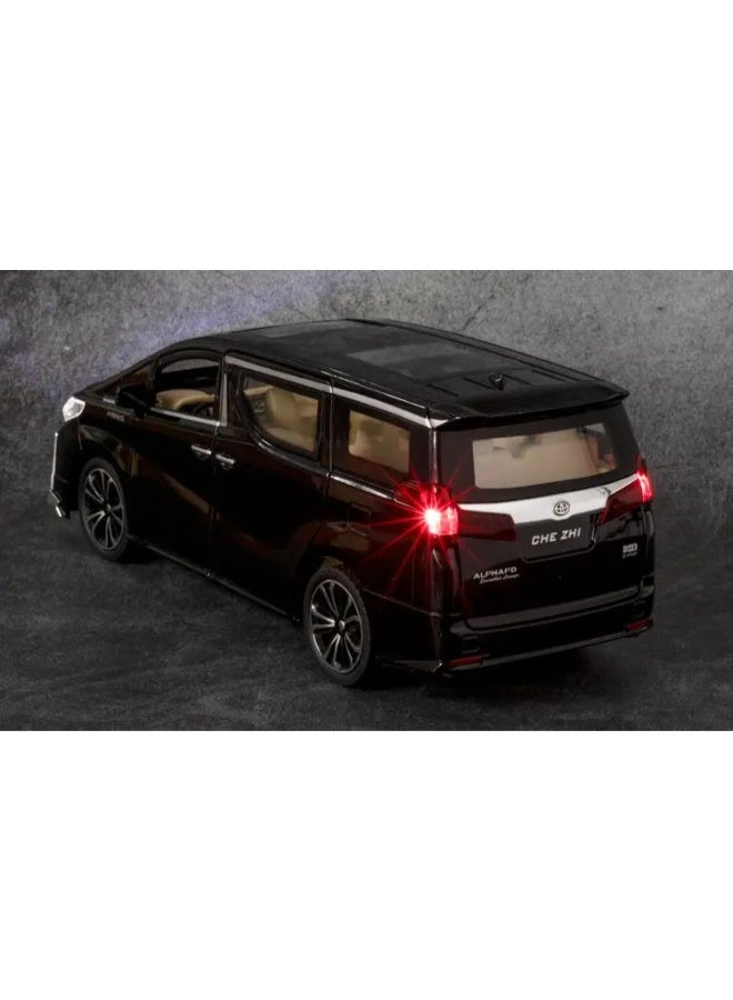 تشي زي سيارة لعبة معدنية MPV فاخرة بمقياس 1:24 – نموذج سحب خلفي بمحاكاة واقعية مع صوت وضوء لهواة الجمع والأطفال - Image 5