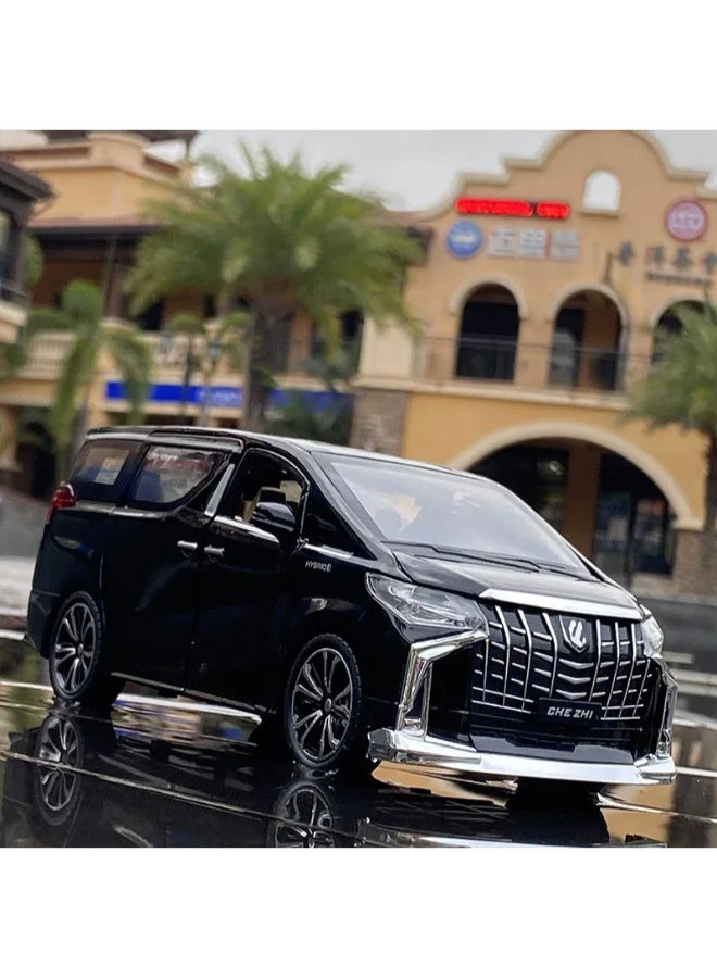 تشي زي سيارة لعبة معدنية MPV فاخرة بمقياس 1:24 – نموذج سحب خلفي بمحاكاة واقعية مع صوت وضوء لهواة الجمع والأطفال - Image 4