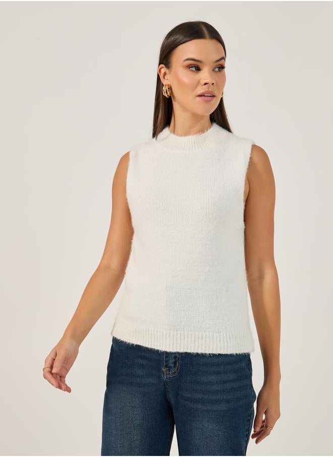 Styli Soft Textured Sleeveless Knit Top  - Image 1