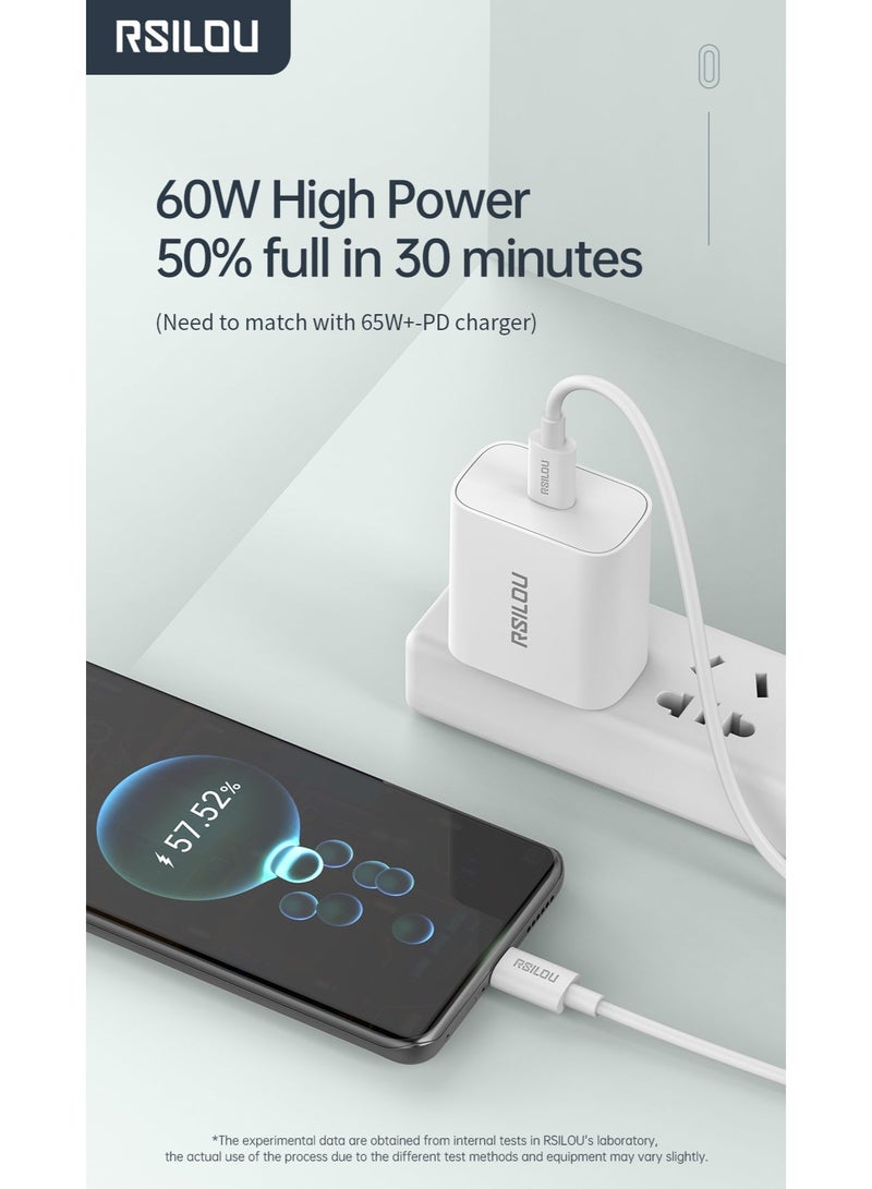 RSILOU-R2020 Type-C to Type-C Fast Charging Data Cable (100cm) – Durable High-Speed USB-C Cable for Smartphones, Tablets & Laptops - Image 4