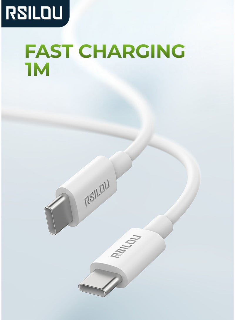 RSILOU-R2020 Type-C to Type-C Fast Charging Data Cable (100cm) – Durable High-Speed USB-C Cable for Smartphones, Tablets & Laptops - Image 1