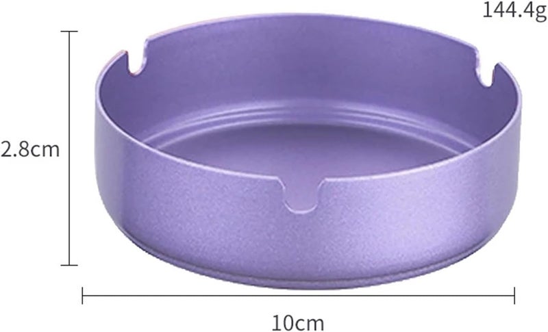 Ashtray Thickened Stainless Steel Ashtray Pink Purple Blue Green Black 10cm*3cm For Smokers Home,Patio,Office,Outdoors,Indoor,Part(Mixed,5pcs) - Image 2
