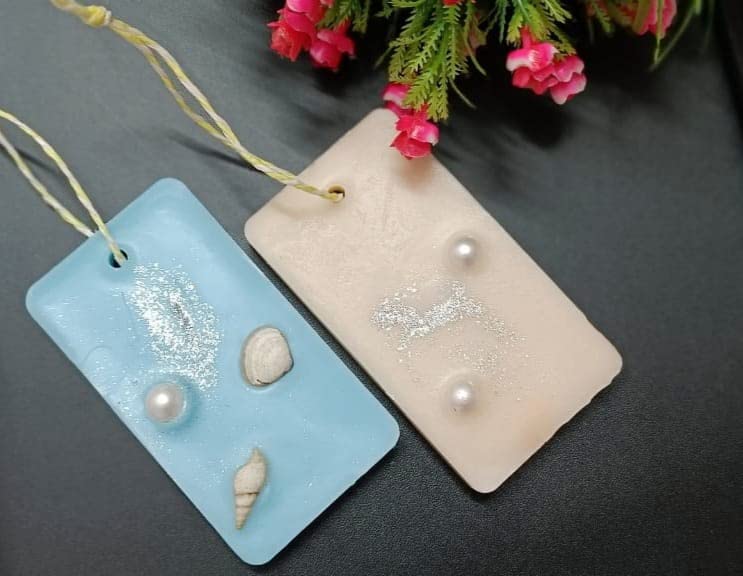 Candle Nest The Candle Nest Wax Sachet For Home Office Cabinets Handbags Cars Handmade Air Freshener Aromatic Sachets Combo Pack Flavored Ocean BreezeJasmine Wax Sachet Sky BlueWhite 