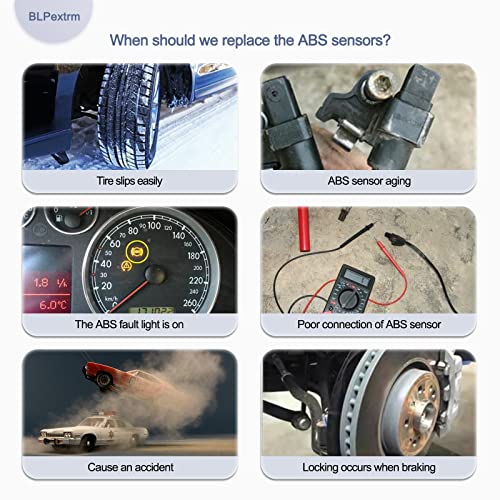 BLPextrm ABS Wheel Speed Sensor, Front Rear Left Right, for Chevy Avalanche Suburban 1500 Tahoe 2007-2012, Silverado 1500 2007-2013, for GMC Yukon XL 07-12, for Cadillac Escalade 09-12, 15229012 15121067 4PCS - Image 4
