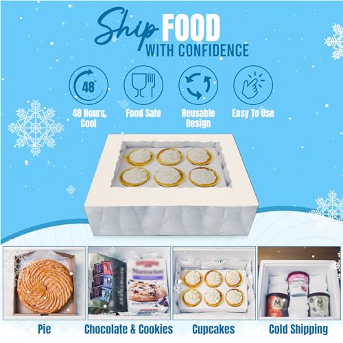 WORLD-BIO Shipping Ice Packs Small Cold Packs for Food Shipping, Long Lasting Dry Ice Packs for Coolers, Reusable Ice Sheets for Coolers Freezer Packs, 96 Cells - Image 3