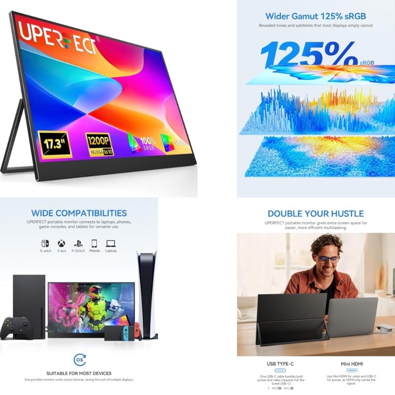يوبرفكت Uperfect 17 5 Portable Monitor 17.5 inch