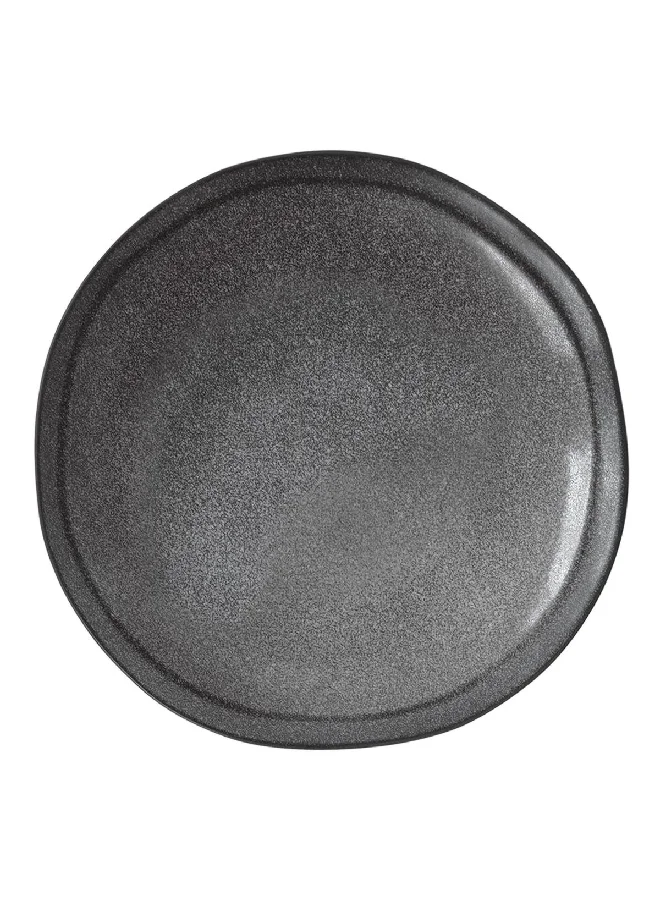 Easy Life Essential Round Shaped Easy Cleaning Ceramic Dessert Plate Dark Grey 21 cm R2102ESDG