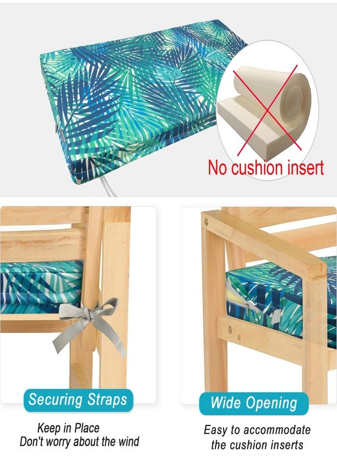 NettyPro Outdoor Patio Bench Swing Cushion Cover Replacement Water Resistant UV Protection Outside Loveseat Cushion Slipcovers with Zipper, 59 x 18 x 3 Inch - Image 5