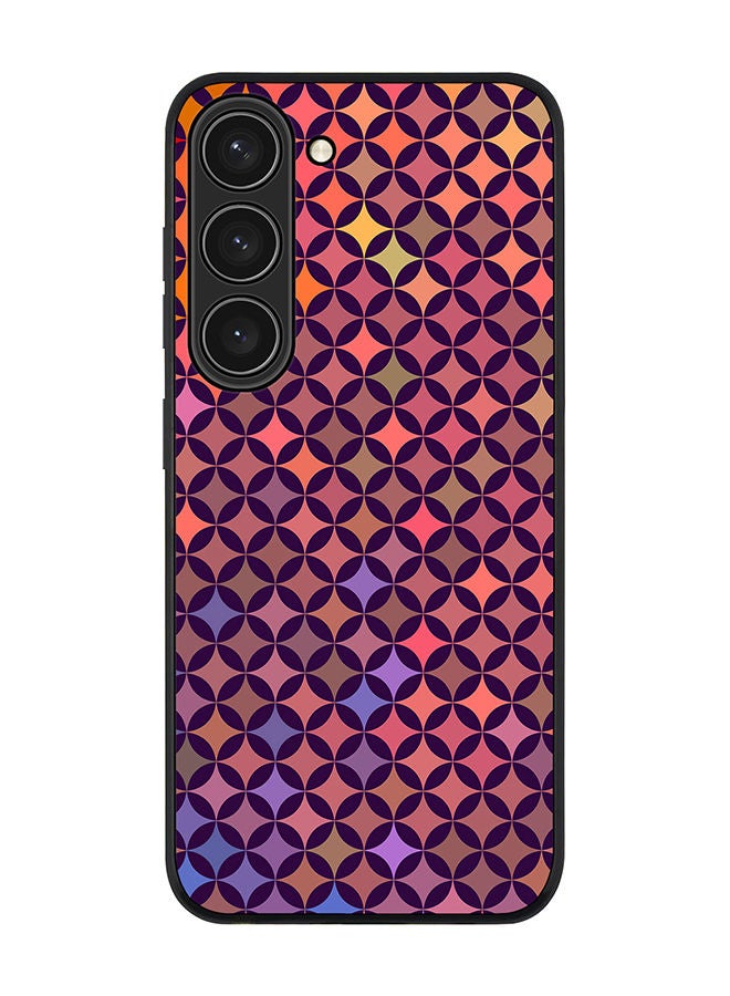 Stylizedd Rugged Black edge case for Samsung Galaxy S23 5G Slim fit Soft Case Flexible Rubber Edges Anti Drop TPU Gel Thin Cover - Wall Of Diamonds - Image 1