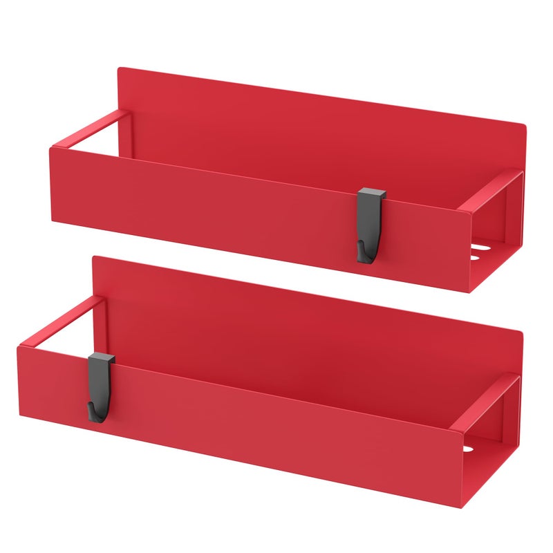 Huggiegems 2 Pack Magnetic Spice Storage Rack Organizer For Refrigerator And Oven  Red Fridge Organizers And Storage - Image 5