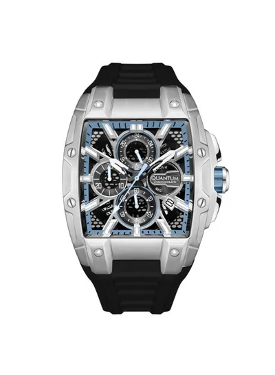 Quantum Men's Silicone Chronograph Watch HNG1161.366 - 43 mm