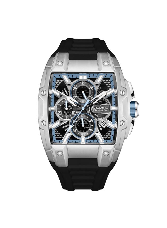 Quantum Men's Silicone Chronograph Watch HNG1161.366 - 43 mm - Image 1