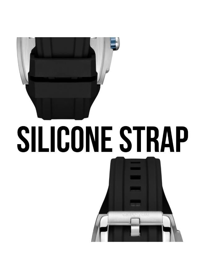 Quantum Men's Silicone Chronograph Watch HNG1161.366 - 43 mm - Image 5