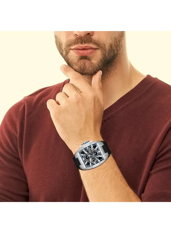 Quantum Men's Silicone Chronograph Watch HNG1161.366 - 43 mm
