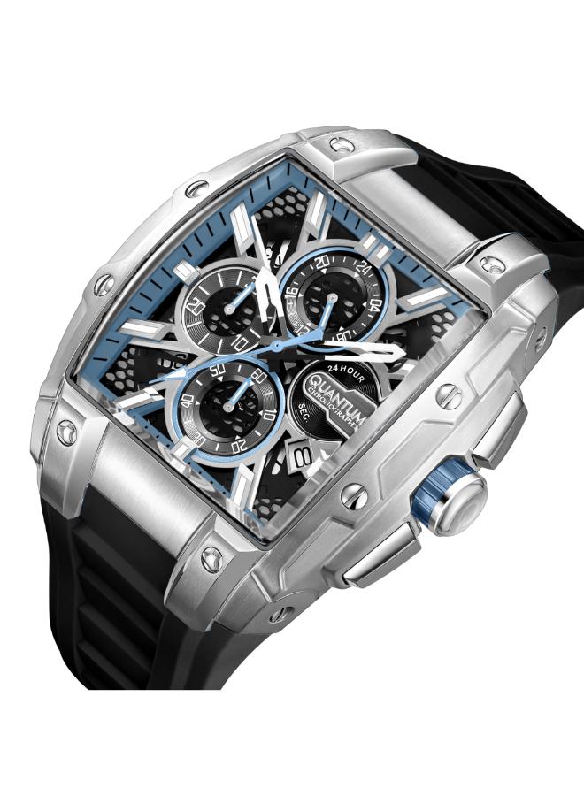 Quantum Men's Silicone Chronograph Watch HNG1161.366 - 43 mm - Image 4