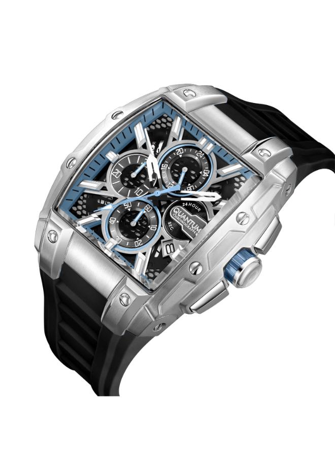 Quantum Men's Silicone Chronograph Watch HNG1161.366 - 43 mm - Image 2