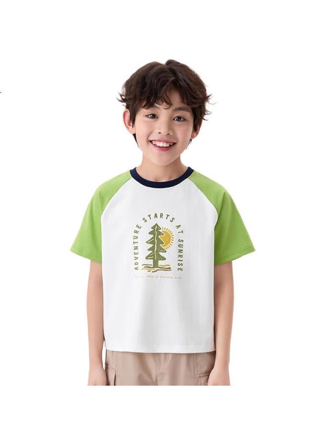 NUBIWU Nubiyu Boys' Short-Sleeve T-Shirt, Summer Cool Breathable Clothing, Children'S Casual Stylish Summer Wear, Boys' Half-Sleeve Top - Image 1