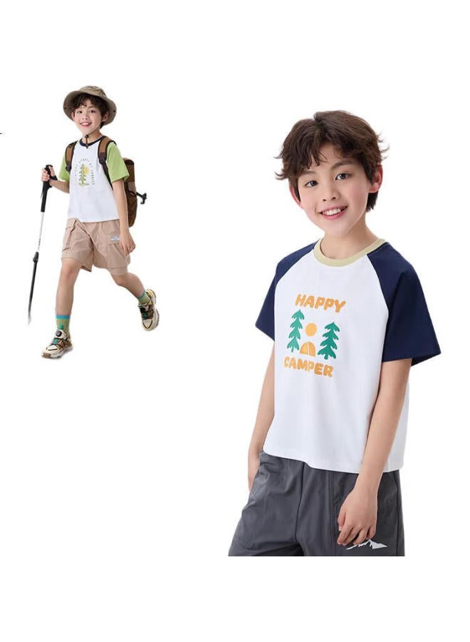 NUBIWU Nubiyu Boys' Short-Sleeve T-Shirt, Summer Cool Breathable Clothing, Children'S Casual Stylish Summer Wear, Boys' Half-Sleeve Top - Image 3