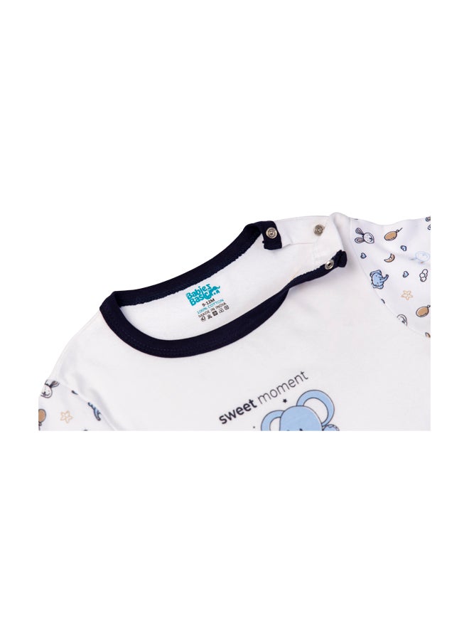 Babies Basic 100% Cotton Printed Long Sleeves Jumpsuit/Romper/Sleepsuit For Babies  - Image 5