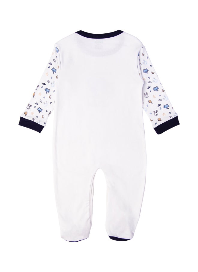 Babies Basic 100% Cotton Printed Long Sleeves Jumpsuit/Romper/Sleepsuit For Babies  - Image 4