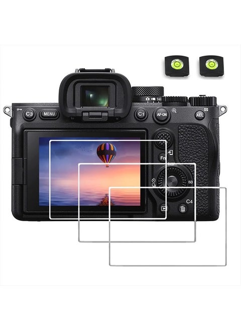 Screen Protector for Sony Alpha 7C II A7CII A6700 ZV-E1 7 IV A7 IV A7IV A7M4 A74 Camera, Anti-scratch Hard Tempered Glass Film (3+2 pack)
