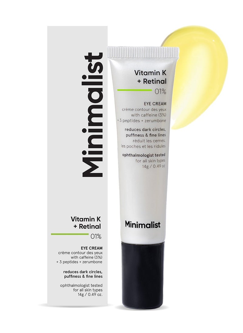 MINIMALIST Vitamin K + Retinal 01% Eye Cream  - Image 1