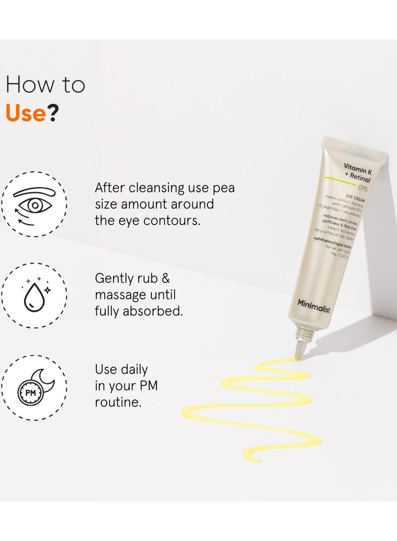 Vitamin K + Retinal 01% Eye Cream