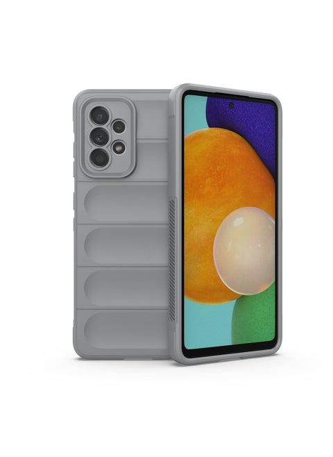 جراب موبايل ماجيك شيلد  سيليكون مضاد للصدمات وحمايه للكاميرا متوافق Samsung Galaxy A52 / A52S (رمادي)