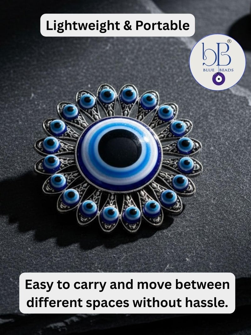 BLUE BEADS Home&Decor Magnets Sun Designturkish Evil Eye Fridge Magnet Refrigerator Sticker-Sign Of Good Luck&Protection Unique Trending Items Home&Office Decorative Things&Car Accessories,1 Piece - Image 4
