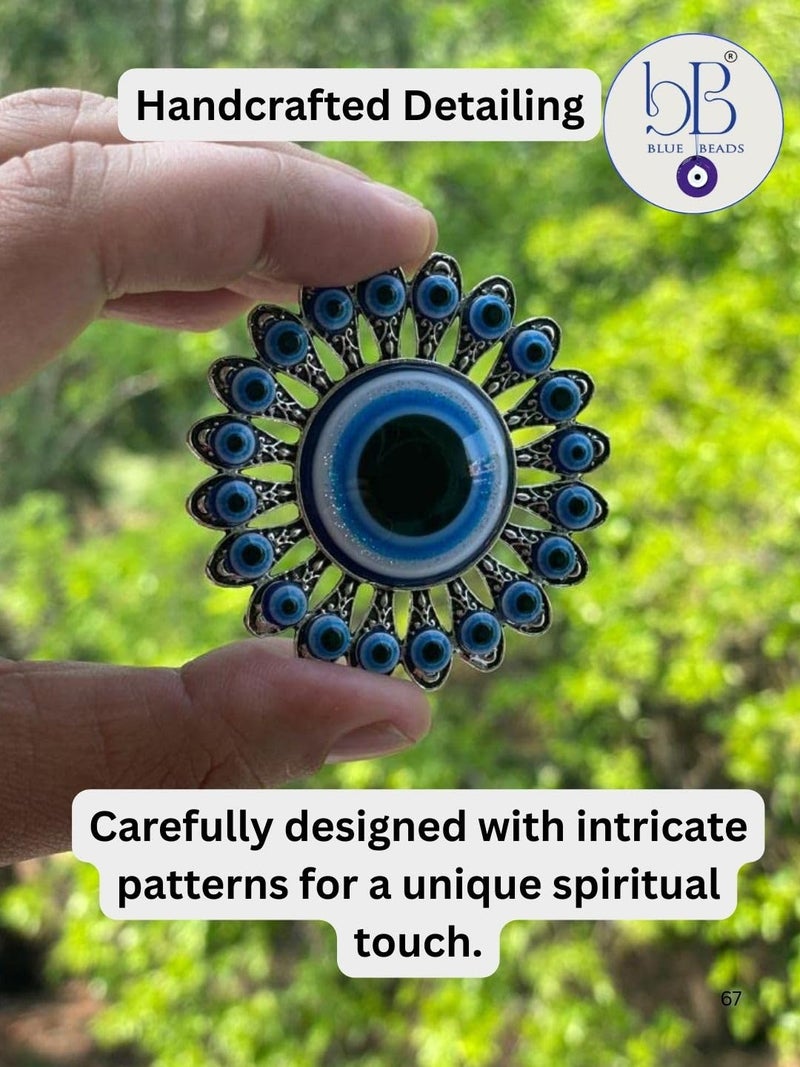 BLUE BEADS Home&Decor Magnets Sun Designturkish Evil Eye Fridge Magnet Refrigerator Sticker-Sign Of Good Luck&Protection Unique Trending Items Home&Office Decorative Things&Car Accessories,1 Piece - Image 5