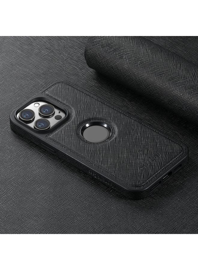 Suteni Case For iPhone 12 Pro Max G1 Cross Texture MagSafe Phone Case - Image 3