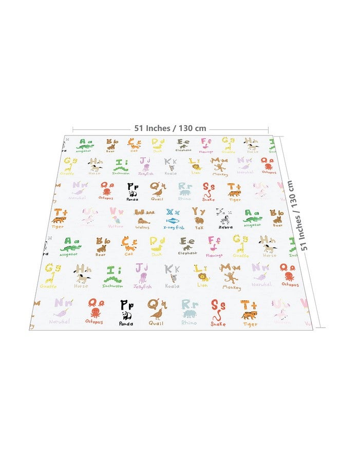 WOMUMON 51" Splat Mat for Under High Chair/Arts/Crafts, Baby Washable Spill Mat Waterproof Anti-Slip Floor Splash Mat, Portable Play Mat and Table Cloth - Image 2