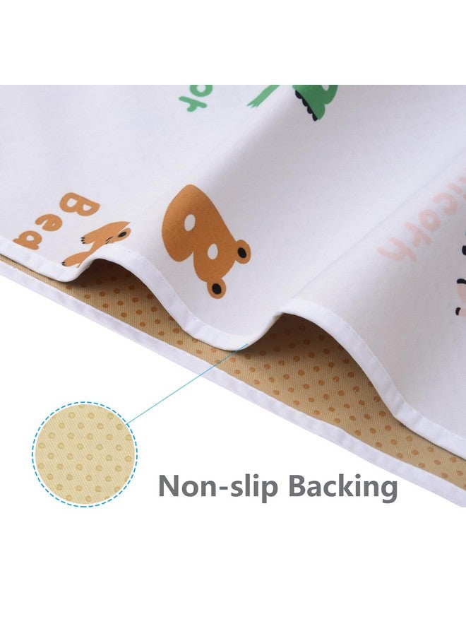 WOMUMON 51" Splat Mat for Under High Chair/Arts/Crafts, Baby Washable Spill Mat Waterproof Anti-Slip Floor Splash Mat, Portable Play Mat and Table Cloth - Image 3