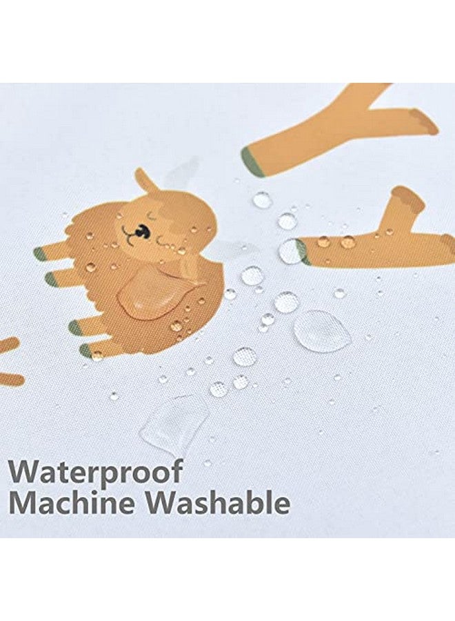 WOMUMON 51" Splat Mat for Under High Chair/Arts/Crafts, Baby Washable Spill Mat Waterproof Anti-Slip Floor Splash Mat, Portable Play Mat and Table Cloth - Image 4