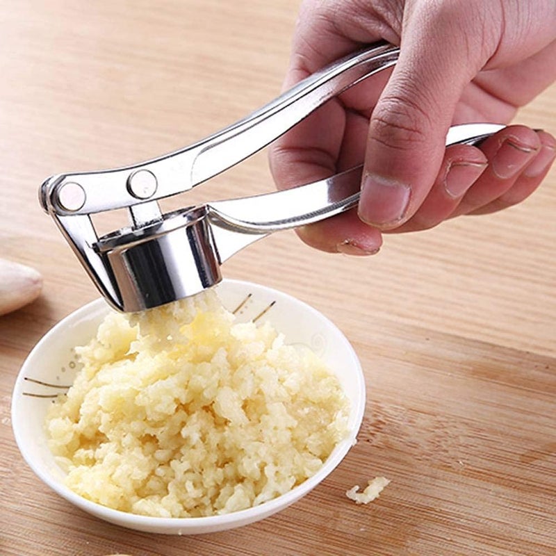 Catron Catron Stainless Steel Garlic Crusher Presser Garlic Press Manual Garlic Mincer Garlic Cutter Chopper Mincer Cutter for Garlic for Kitchen - Image 3