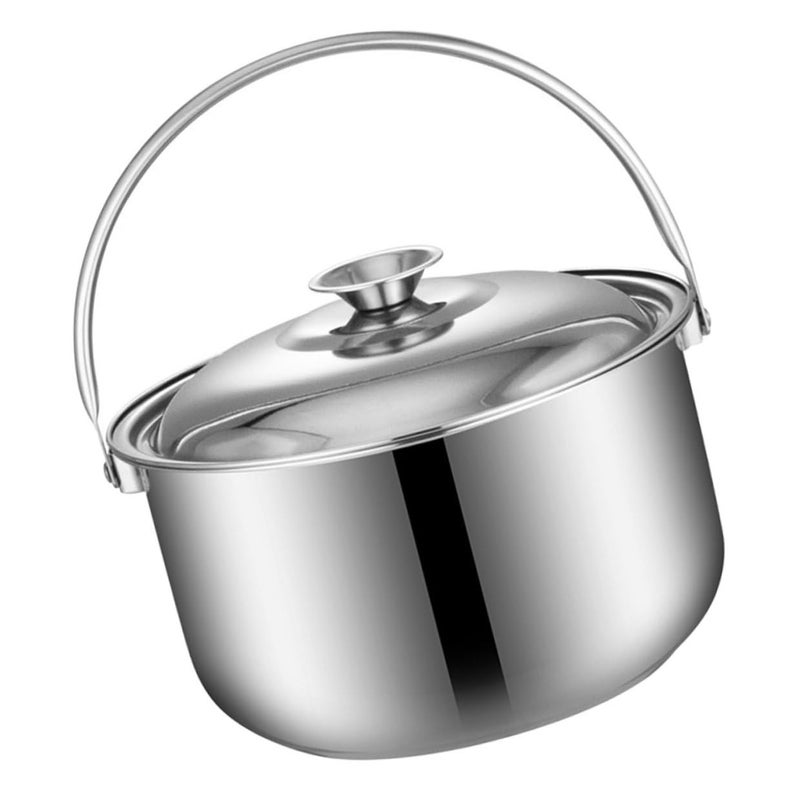 Stainless Steel Mixing Pot With Lid Induction Compatible Fast Heat Soup Bowl - Image 2