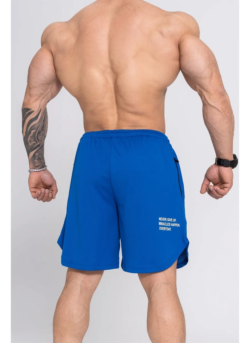 Gymwolves Men's Sports Shorts Double Layer | Blue | Comfort Series