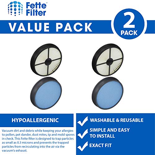 Fette Filter - Vacuum Filter Set Compatible with Hoover Upright Vacuum Models UH72460 UH72465 UH72460CA UH72460RM includes 2 HEPA Filter 440005516 and 2 Primary Filter 440005515 - Image 2