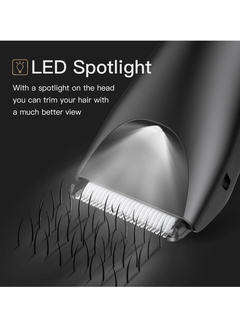 ENSSU Professional LED Spotlight Body Hair Trimmer - Electric Clippers for Men and Women - Beard, Body & Face Grooming - Barber-Quality Cutter - Waterproof, Low Noise - Wet & Dry Use - Image 2
