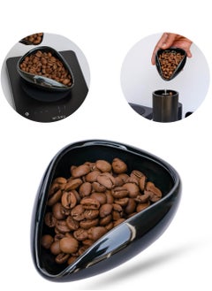 Coffee Beans Dosing Cup, Coffee Dosing Tray, Ceramic Dosing Vessel, Loose Leaf Tea Vessel ,Single Dose Measuring Tray, Black