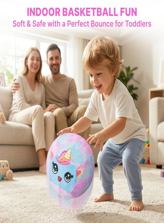 JoyCat Silent Basketball, Inflatable Soft Plush Toddler Basketball, Soundless Ball for Indoor Training and Quiet Dribbling, Unicorn Ball Gift for Girls Boys Ages 2 3 4 5 6 - Image 4