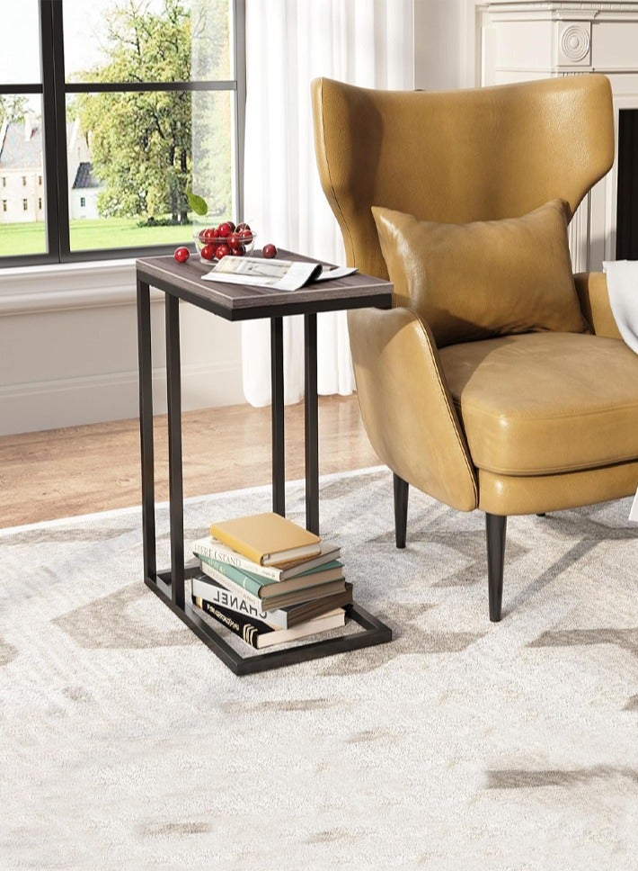 dida-cosmos Side Table, C Shaped End Table for Couch, Sofa and Bed, Large Desktop C Table for Living Room, Bedroom, Bedside - Image 2
