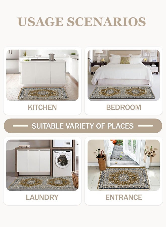 2 PCS Kitchen Floor Mats Rugs Set, Cushion Floor Carpet, Waterproof, Oil Resistant and Anti-Fatigue PU Standing Mat for Kitchen, Floor, Office, Sink, Laundry 45*75CM+45*120CM - Image 4