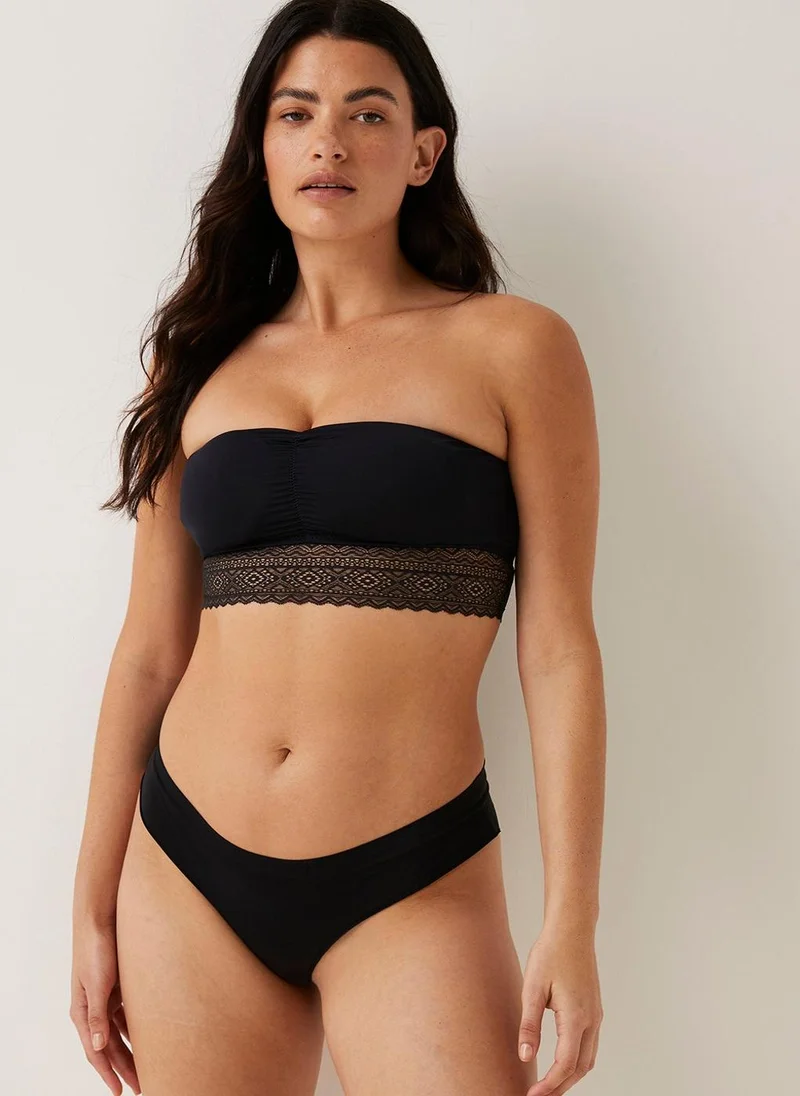 Matalan Peach DD+ Shell Pattern Ruched Bikini Top