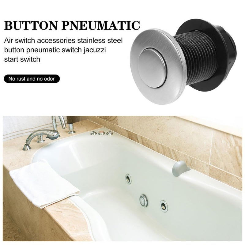 2pcs Stainless Steel Low Profile Air Button Switch for Garbage Disposal Kitchen Sink Replacement - Image 4